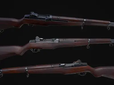 M1 Garand Low-poly 3D model