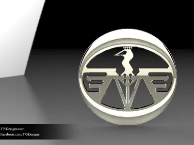 375 Automotive Logo Free 3D model