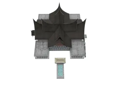 DPRD Padang office building indonesian Low-poly 3D model