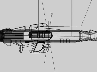 A02 Rocket Launcher Shark Low-poly 3D model