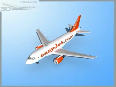 Falcon3D A319 Easyjet 3D model
