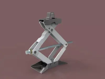 Jack metal tool Free 3D model