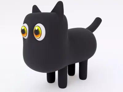 Cat cartoon 3dmodel 3D model