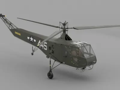 Sikorsky R4 helicopter 3D model