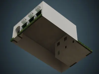 Building 10A Low-poly 3D model