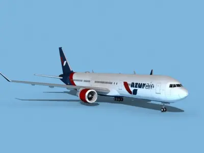 Boeing 767-400 Azur Air 3D model