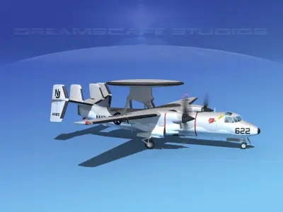 Grumman E-2C Hawkeye V02 3D model