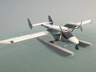 Accord-201 Floatsplane Discovery Livery Low-poly 3D model