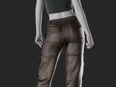 Girls Outfit 80 - Marvelous Designer 3D model