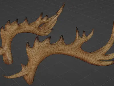 Antler Fantasy Free low-poly 3D model
