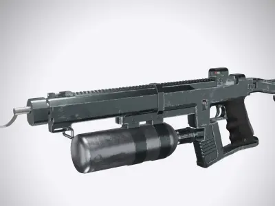 Nigrum Stella Speargun Low-poly 3D model