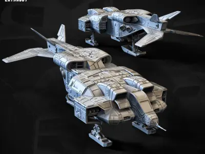 Dropship 15mm 3D Printable 3D print model