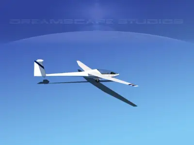 Glaser Dirks DG200 15Mtr Sailplane V08 3D model
