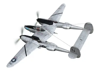 Lockheed P-38 Lightning - Wishful Thinking 3D model
