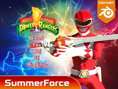 Red Ranger - Mighty Morphin Power Ranger 3D model