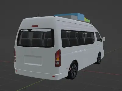 2012 Toyota HiAce Commuter Mk5 - H200 Free 3D model