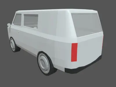Low Poly Van 01 Low-poly 3D model
