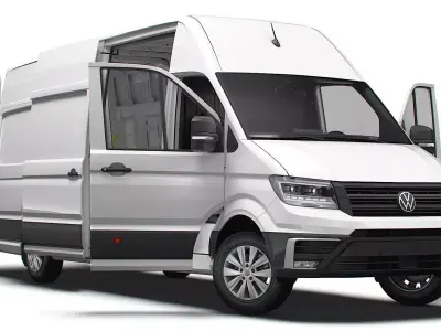 VW Crafter Van LWBM SHR HQInterior 2025 3D model