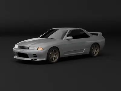 Nissan Skyline R32 GTR Free low-poly 3D model