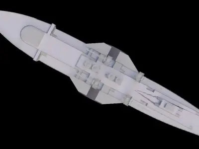 PASSENGER STEAMSHIP Low-poly Low-poly 3D model