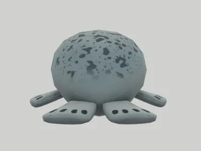 Seal Plush Toy Low-poly 3D model