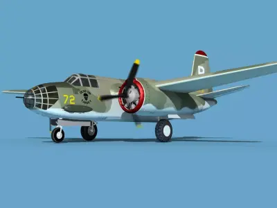 Douglas A-20A Havoc V04 3D model