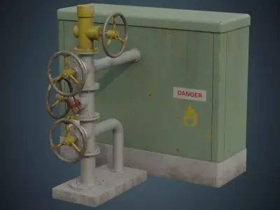 Valves 1B Low-poly 3D model