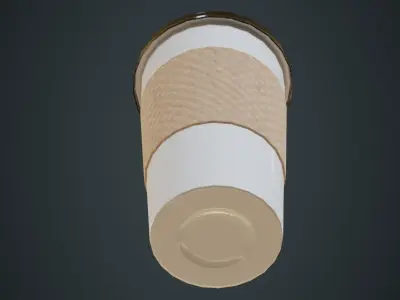Paper Coffee Cup 2A Low-poly 3D model