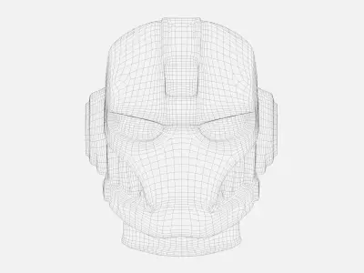 Robot helmet Low-poly 3D model purchase