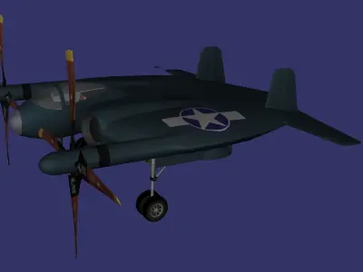 Vought XF5U Free low-poly 3D model