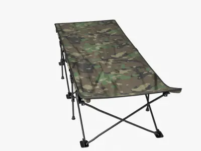 Folding cot Low-poly 3D model