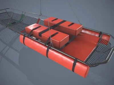Helicopter Rescue Litter Low-poly 3D model