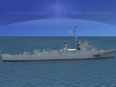 UK Captains Class Frigate HMAV Goodson 3D model