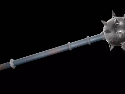 mace - Game ready 3D model - Medieval weapon Low-poly 3D model