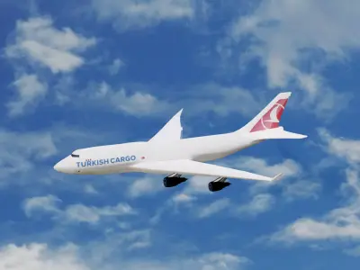 Turkish Airlines B747-400F  3D model
