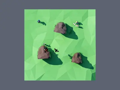 land 90A Low-poly 3D model