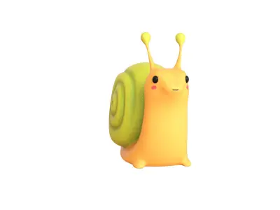 Cartoon Snail v002 - 3D Model Low Poly  Low-poly 3D model