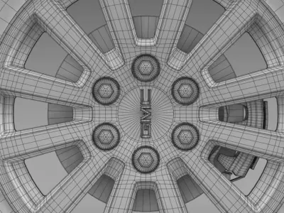 GMC Yukon Hybrid 2012 wheel 3D model