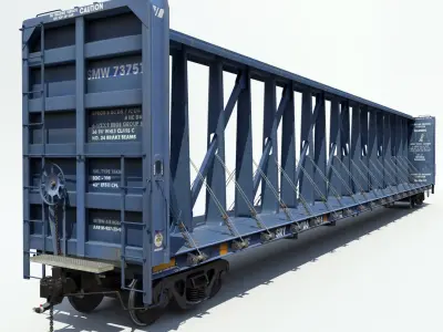 Centerbeam Flat Car 3D model