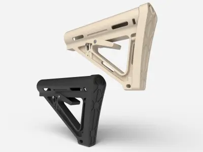 Magpul MOE Carbine Stock Low-poly 3D model