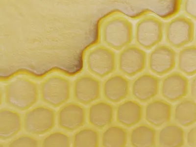 Photoscanned Beeswax Honey Candle 3D model