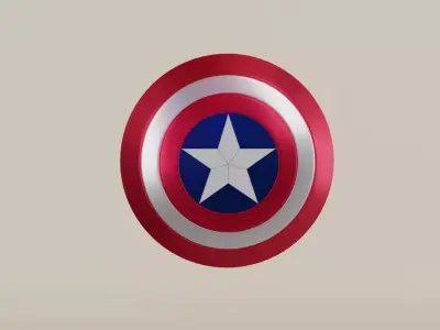 Captain America Shield 3D Model Free 3D model