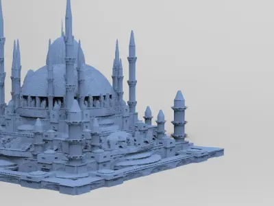 Sci fi palaces designs huge 3D model