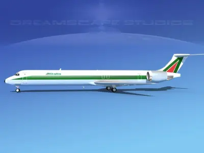 McDonnell Douglas MD83 Alitalia 3D model