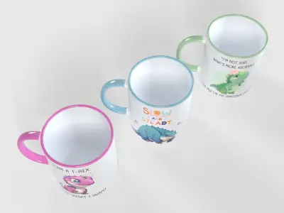 Mug - Dinosaur - 3D Model Low-poly 3D model