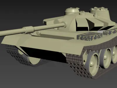 t-72 B tank 3D model