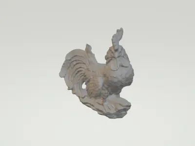 Rooster statue of Free 3D print model