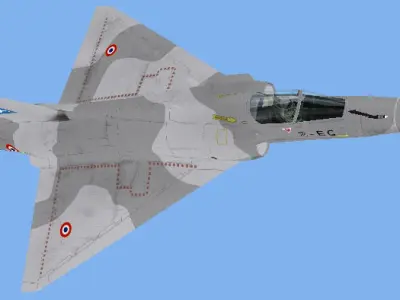 Mirage 2000-5 Low-poly 3D model