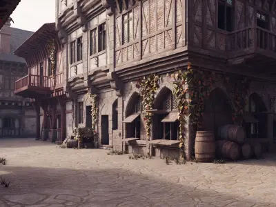 Medieval Modular Town 3D model