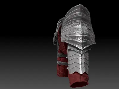 Female Knigt Shoulder Armor Sculpt Project 3D model